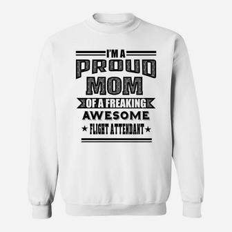 Womens Proud Mom Of An Awesome Flight Attendant T-Shirt Women Gifts Sweatshirt | Crazezy UK