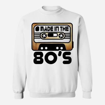 Womens Retro Made In The 80S Vintage Cassette Gift Sweatshirt | Crazezy