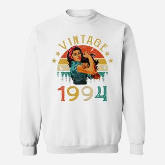 Womens Retro Vintage 1994 Made In 1994 27 Years Old 27Th Birthday Sweatshirt | Crazezy