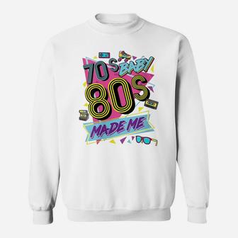 Womens Retro Vintage 70'S Baby 80'S Made Me Nostalgia Classic Sweatshirt | Crazezy
