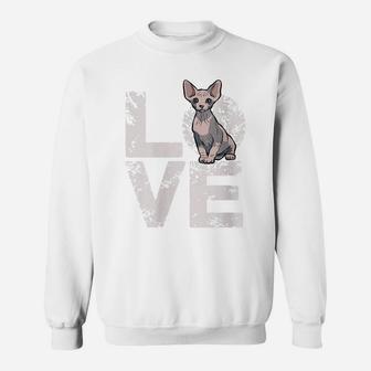 Womens Sphynx Cat Hairless Cat Lovers Owner Valentines Day Gift Sweatshirt | Crazezy