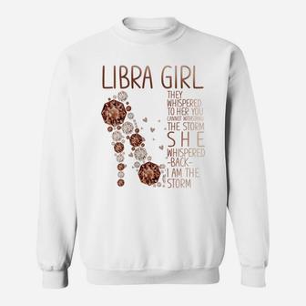 Womens Th Libra Birthday High Heels Costume Black Woman Sweatshirt | Crazezy AU