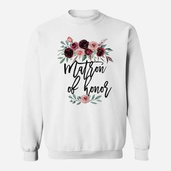 Womens Wedding Gift For Best Friend Sister Mother Matron Of Honor Sweatshirt | Crazezy UK