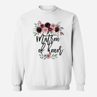Womens Wedding Gift For Best Friend Sister Mother Matron Of Honor Sweatshirt | Crazezy UK