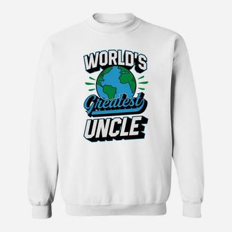 World's Greatest Uncle Planet Earth Multicolor Sweatshirt Sweatshirt | Crazezy DE