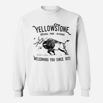 Yellowstone Bison Toss National Park Wyoming Sweatshirt - Thegiftio UK