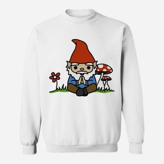 Yoga Gnome Cute Funny Gnomaste Greeting Long Sleeve Tshirt Sweatshirt | Crazezy CA