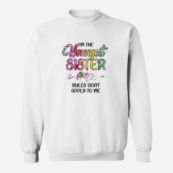 Youngest Sister Rules Matching Sibling Little Sister Sweatshirt | Crazezy CA