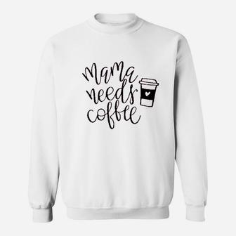 Yzeecol Summer Casual Mama Needs Coffee Sweatshirt | Crazezy