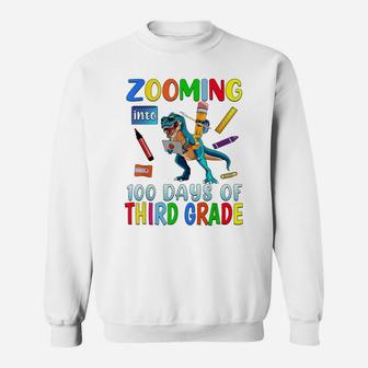 Zooming Into 100 Days Of Third Grade Virtual School Boys Kid Sweatshirt | Crazezy AU