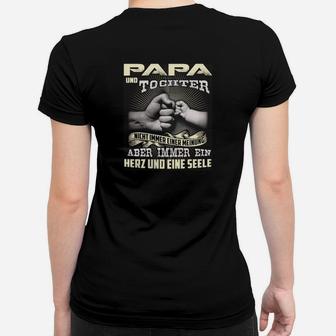 Papa und Tochter Verbundenheit Frauen Tshirt, Herz&Seele Motiv - Seseable