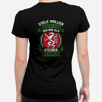 Schwarzes Frauen Tshirt für Herren, Steiermark-Stolz & Wappen - Seseable