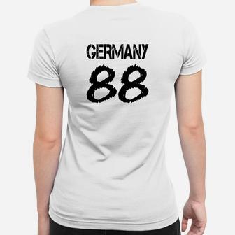 Deutschland 88 Schwarz Rücken- Frauen T-Shirt - Seseable