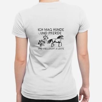 Ich Mag Hunde Und Pferde Mug Frauen T-Shirt - Seseable