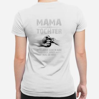 Mutter Tochter Herz Frauen Tshirt, Verbundenheit Motiv mit Liebe Spruch - Seseable