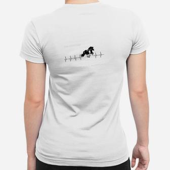 Pferd Herzschlag Frauen Tshirt für Herren, EKG Design Tee - Seseable
