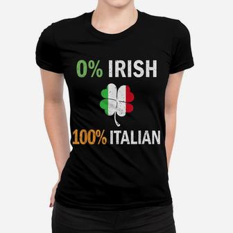 0 Irish 100 Italian Italy Flag Shamrock Vintage T Shirt Women T-shirt | Crazezy UK