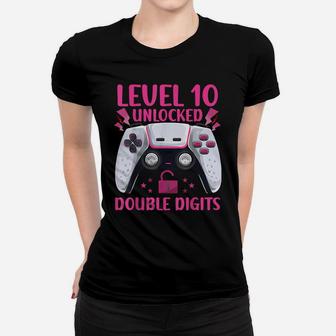 10 Yrs Old Double Digits Birthday Decorations Girl 10 Gamer Women T-shirt | Crazezy UK