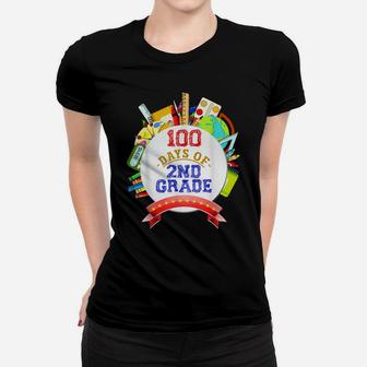 100 Days Of 2Nd Grade School Celebration 100 Days Of School Women T-shirt | Crazezy