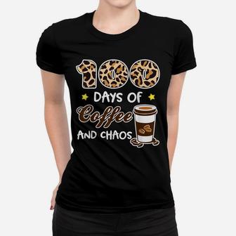 100 Days Of Coffee And Chaos Gift For Teacher Boys Girls Women T-shirt | Crazezy DE