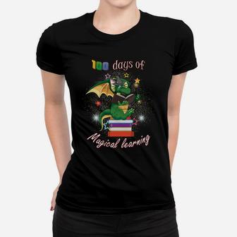 100 Days Of School Magical Learning Book Dragon Teacher Gift Women T-shirt | Crazezy DE