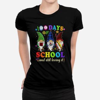 100 Days Of School Still Loving It Gnome Virtual Teacher Sweatshirt Women T-shirt | Crazezy UK