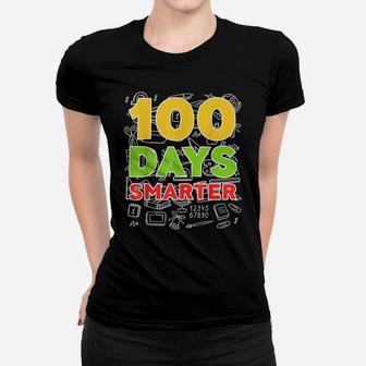 100 Days Smarter Happy 100Th Day Of School Women T-shirt | Crazezy CA