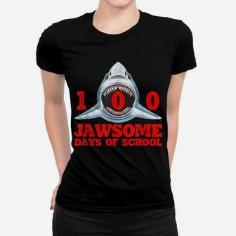 100 Jawsome Days Of School Project Shark Teacher Boy Girl Women T-shirt | Crazezy