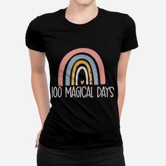 100 Magical Days 100 Days Of School Rainbow Magical Learning Women T-shirt | Crazezy