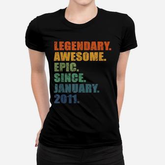 10Th Birthday Gift For Boys Girls, January 2011 10 Years Old Women T-shirt | Crazezy CA