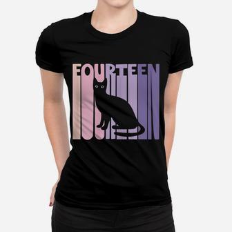 14Th Birthday Gift Cute Cat Fan 14 Years Old For Girls Women T-shirt | Crazezy CA