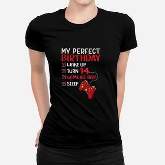 14Th Perfect Birthday Gamer Gaming Women T-shirt | Crazezy