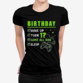 17 Year Old Gamer Boys Kids 17Th Perfect Birthday Gaming Women T-shirt | Crazezy