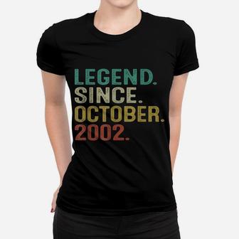 19 Years Old Vintage Legend Since October 2002 19Th Birthday Women T-shirt | Crazezy CA