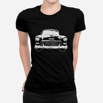 1955 Classic Car Silhouette Women T-shirt | Crazezy