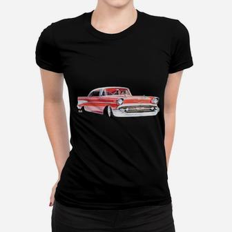 1957 Belair Elegant Customs Low Rider Hot Rod Kustom Women T-shirt - Monsterry DE
