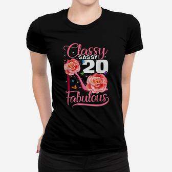 20 Years Old Gifts Sassy Classy 20 And Fabulous Birthday Women T-shirt | Crazezy