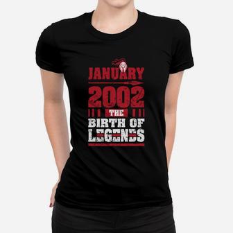 2002 The Birth Of Legends Fun Gift For 18 Yrs Years Old 18Th Sweatshirt Women T-shirt | Crazezy DE