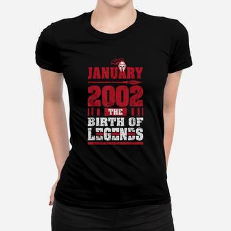 2002 The Birth Of Legends Fun Gift For 18 Yrs Years Old 18Th Women T-shirt | Crazezy CA