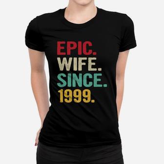 22Nd Wedding Anniversary Gifts For Her Epic Wife Since 1999 Women T-shirt | Crazezy