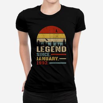 28 Years Old Retro Birthday Gift Legend Since January 1993 Raglan Baseball Tee Women T-shirt | Crazezy UK