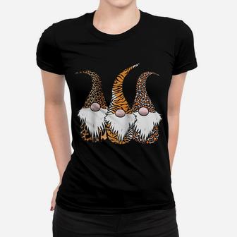 3 Nordic Gnomes Animal Print Leopard Cheetah Tiger Stripes Raglan Baseball Tee Women T-shirt | Crazezy