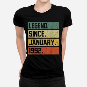 30Th Birthday Gift 30 Years Old Legend Since January 1992 Women T-shirt | Crazezy