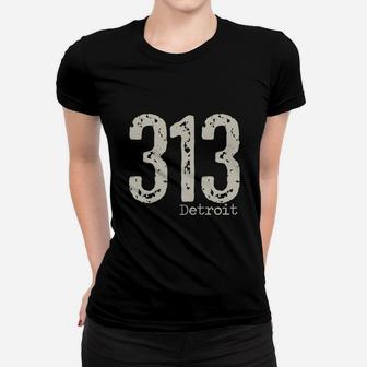 313 Detroit Area Code Women T-shirt - Thegiftio UK