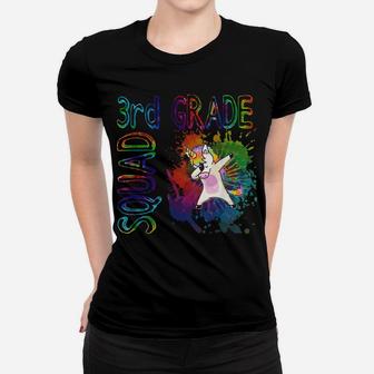 3Rd Grade Squad Third Grade Dabbing Unicorn Tie Dye Design Women T-shirt | Crazezy