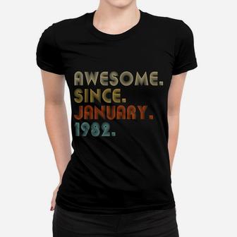 40 Year Old Awesome Since January 1982 Gifts 40Th Birthday Women T-shirt | Crazezy