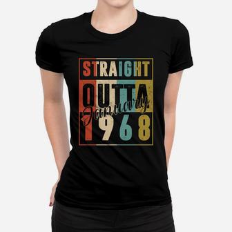 53 Years Old Retro Birthday Gift Straight Outta January 1968 Sweatshirt Women T-shirt | Crazezy CA