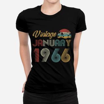 56Th Birthday Vintage January 1966 56 Years Old Gifts Women T-shirt | Crazezy