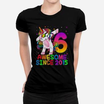 6 Years Old Unicorn Dabbing 6Th Birthday Girl Unicorn Party Women T-shirt | Crazezy