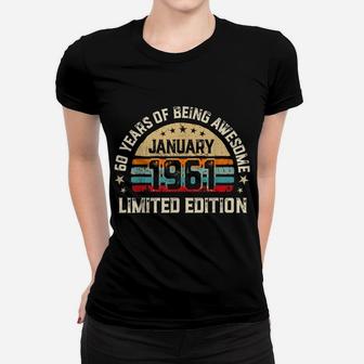 60 Years Old, Vintage 60Th Birthday, Made In January 1961 Women T-shirt | Crazezy CA